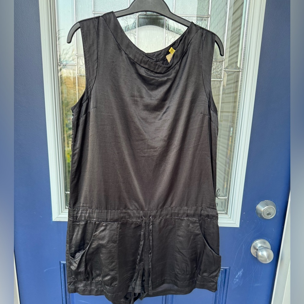 Ella Moss Gray Tie Front Relaxed Tank Top